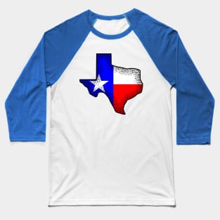 Texas State Flag Distressed Baseball T-Shirt